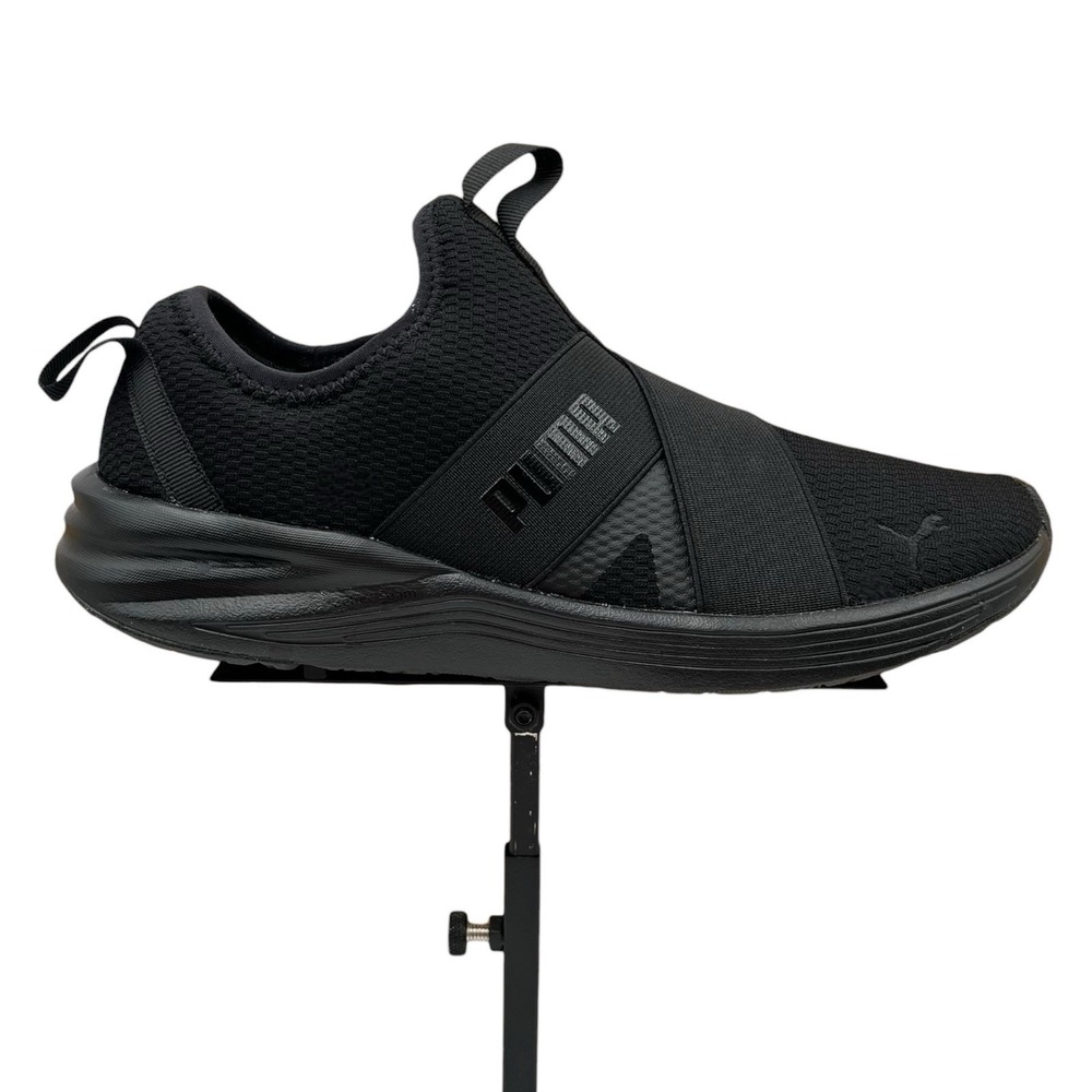Puma Women's Better Foam Prowl Slip-on Knit Sneaker Size 7.5 Solid Black Stretch